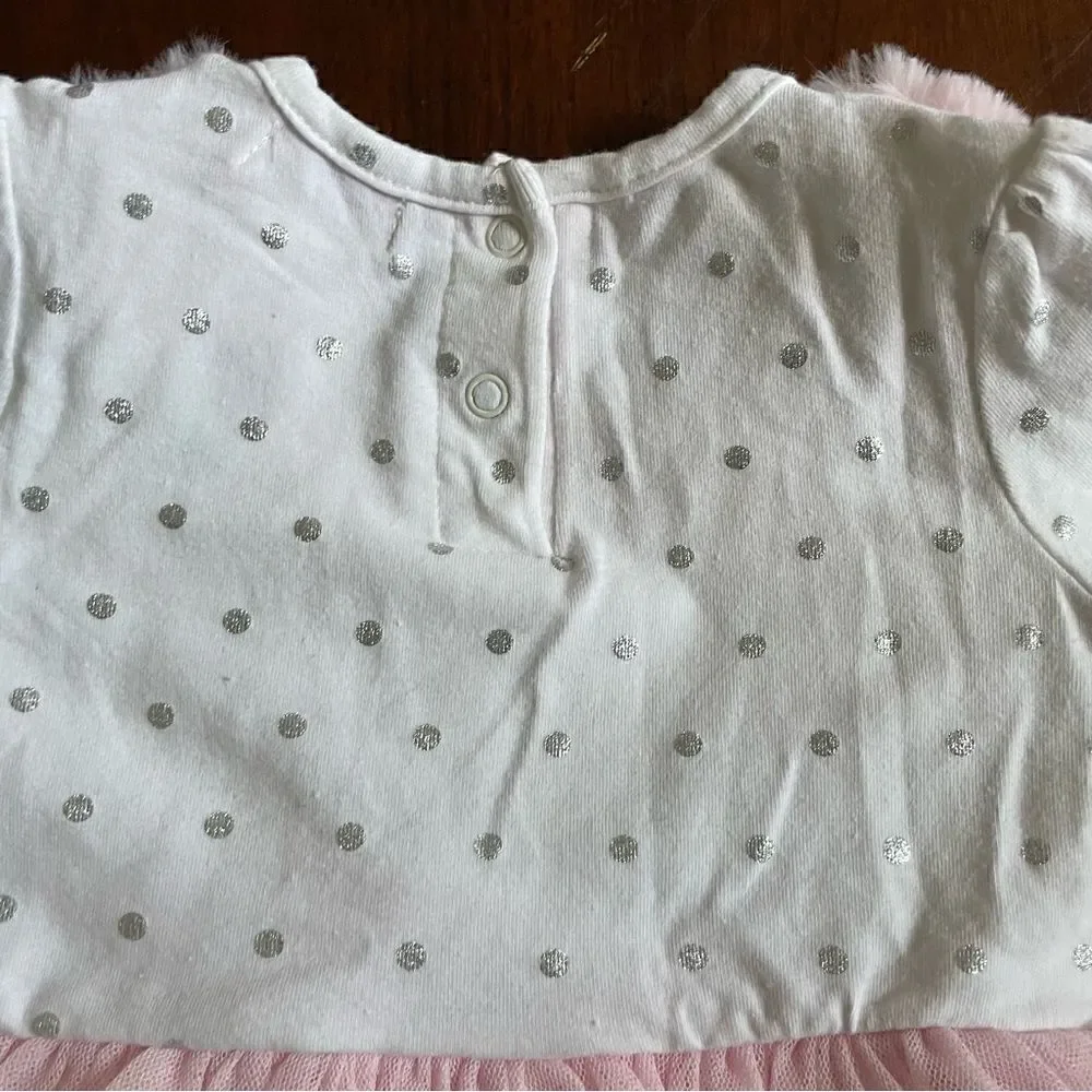 Nanette Lepore Girls Baby/ Toddler Occasion Dress Faux Fur Tutu Size 12 M